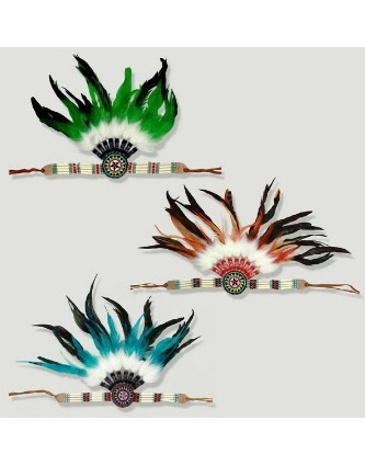 Diadema Indio plumas luxe