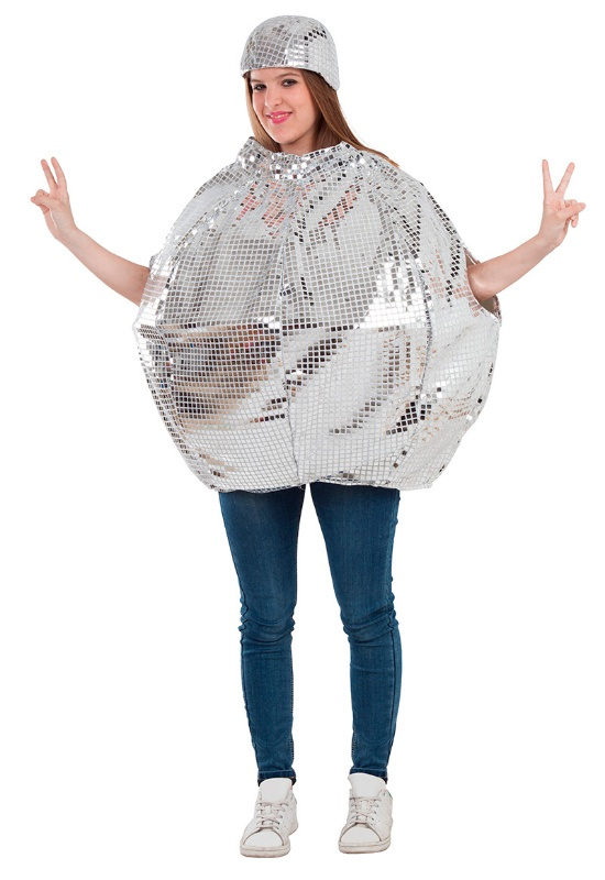Traje de bola de discoteca adulto unissex