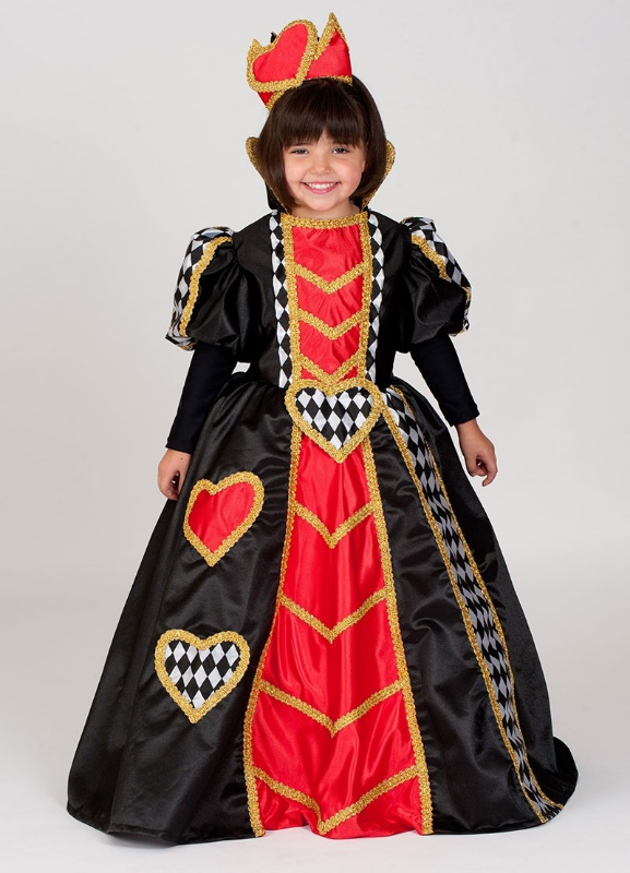 Disfraz Reina Corazones para niña lujo