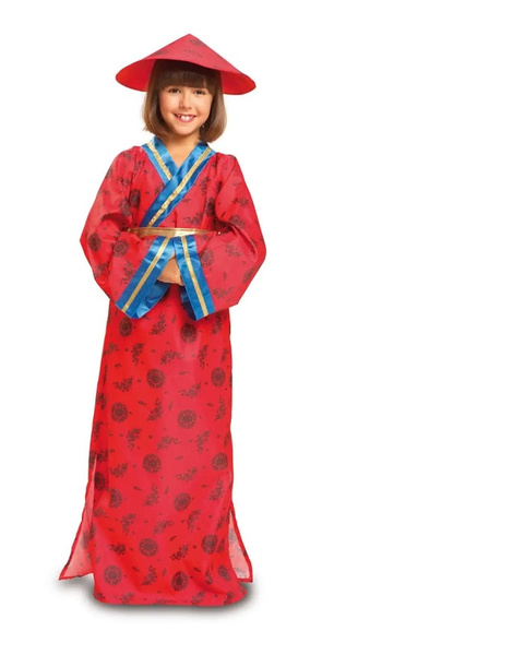 Disfraz para China infantil Precioso vestido oriental rojo