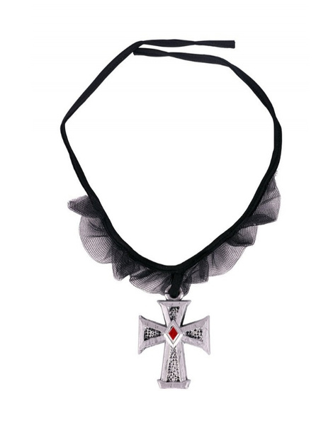 Collar cruz Gótica 8x5.5 cm
