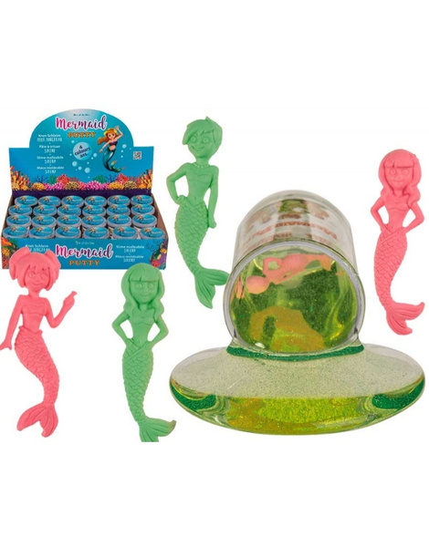 Slime moldeable con sirena 6 cm 60 gr.