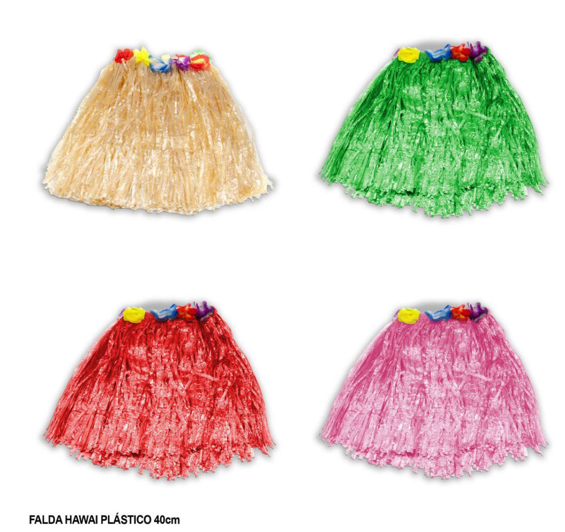 Falda Hawaiana Infantil colores 40 cms
