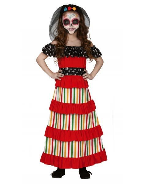 Disfraz Dia de los muertos para niña
