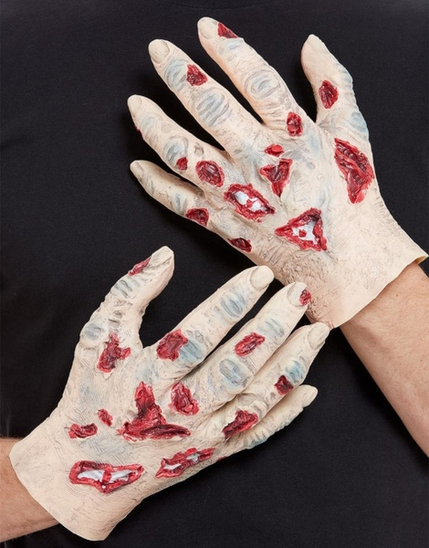 Guantes Látex de Zombi con sangre