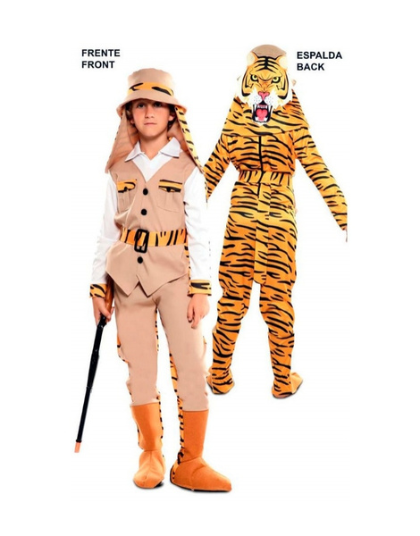 Disfraz doble Fun Cazador-Tigre niño