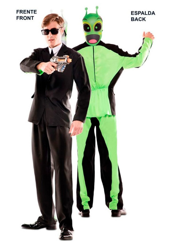 Disfraz doble Fun Alien-hombre negro AD.