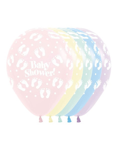Bolsa Globos Pastel Baby Shower Surt.12u