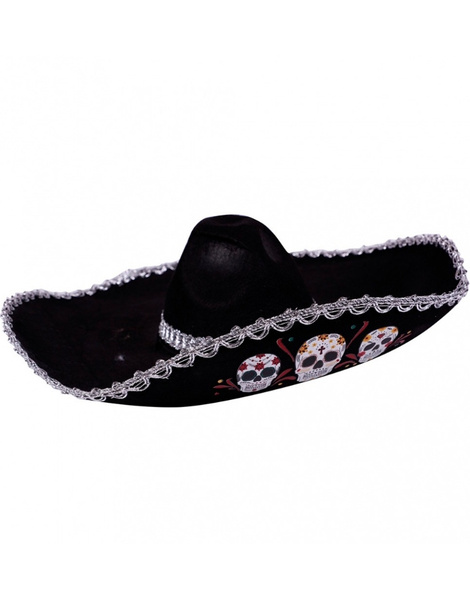 Sombrero mexicano día de los muertos Ad.