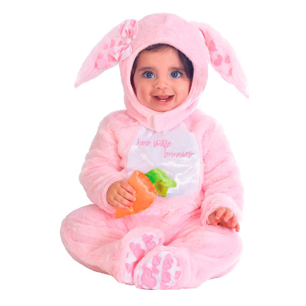 Disfraz Conejito bebé azul/rosa deluxe