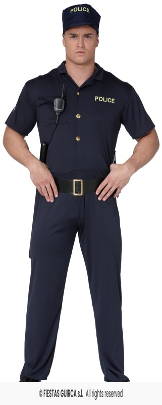 Disfraz agente de policía adulto