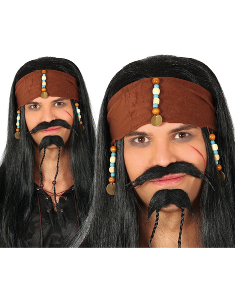 Peruca de pirata com lenço