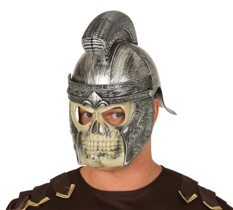 Casco Romano con calavera adulto