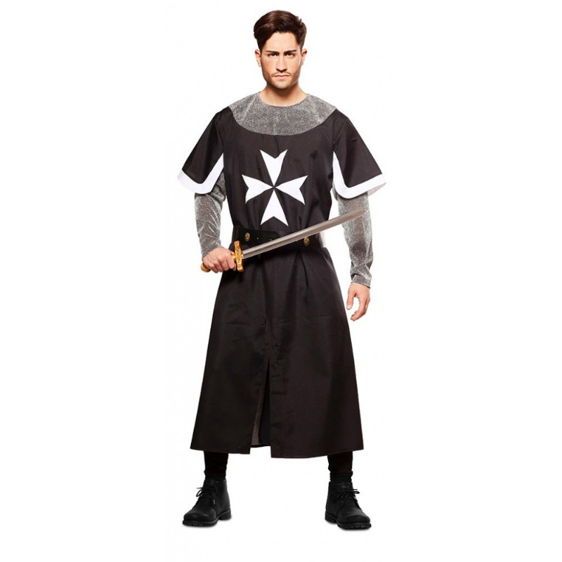 Disfraz de Cruzado medieval negro adulto