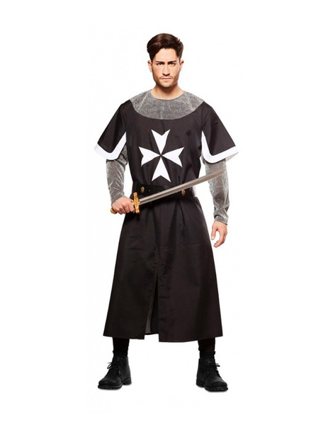 Disfraz Cruzado medieval negro adulto