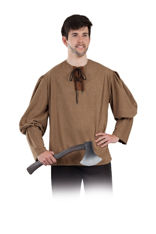 Camisa medieval marron adulto