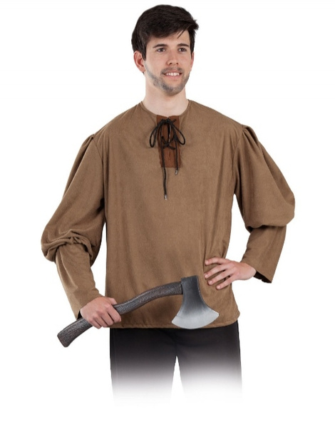 Camisa medieval marron adulto