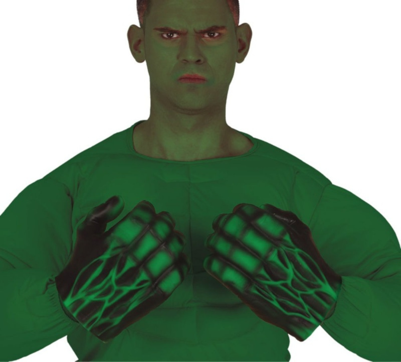 Guantes monstruo verde látex
