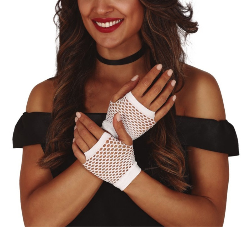 Luvas de malha colorida de 11 cm.