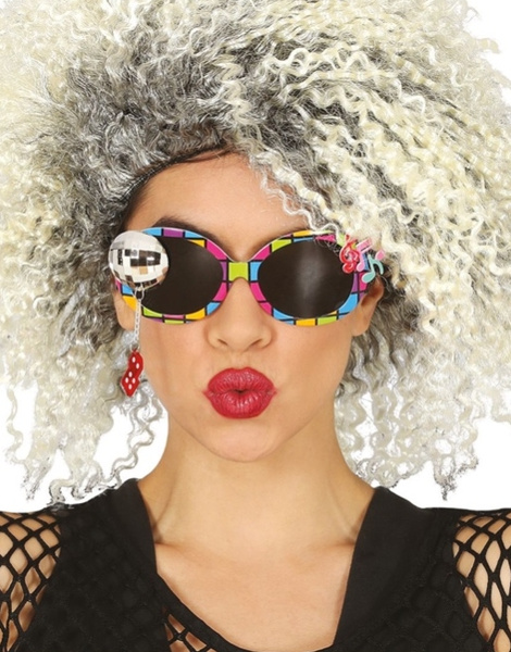 Óculos com bola de discoteca