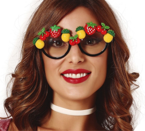 Gafas negras con frutas