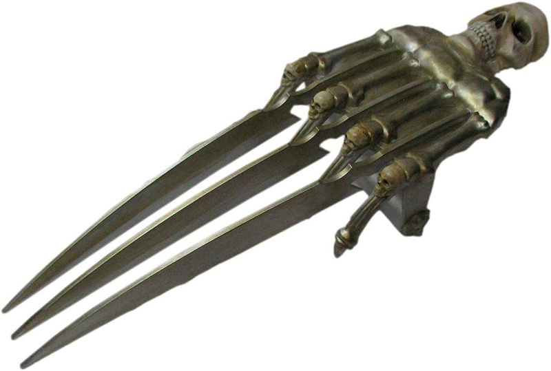 Guantes con cuchillas esqueleto 43cm.