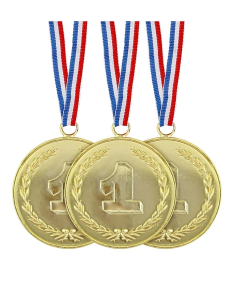 Set de 3 medallas doradas