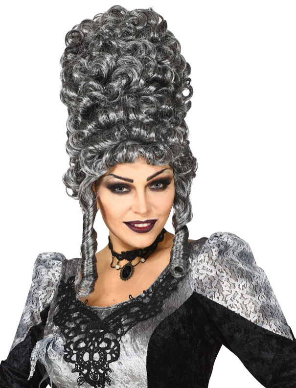Peluca Gótica gris extra alta