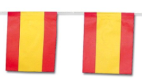 Bandeira da Espanha 50M de papel. 15x20cm