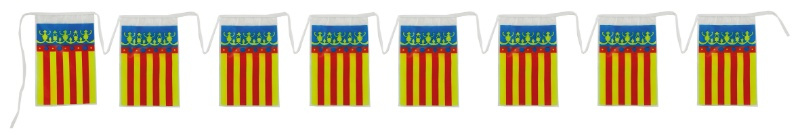 Bandera C.Valenciana plas. 50M. 20x30cm