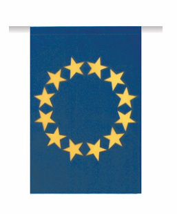 Bandera Europa plástico 50M. 20x30cm