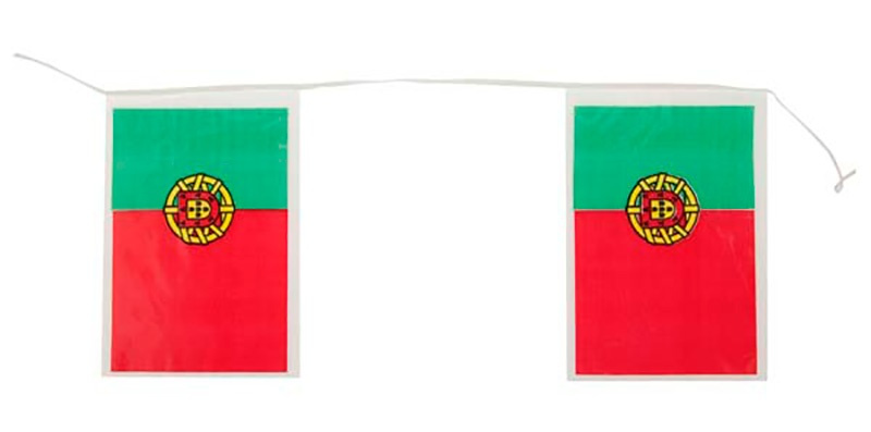 Bandera Portugal plástico 50M. 20x30cm