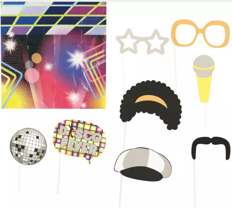 Photocall 9 pcs. Disco con fondo 75x75cm