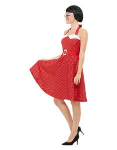 Moda concepto Lavandería a monedas Disfraz de Pin Up Rockabilly años 50 Ad.