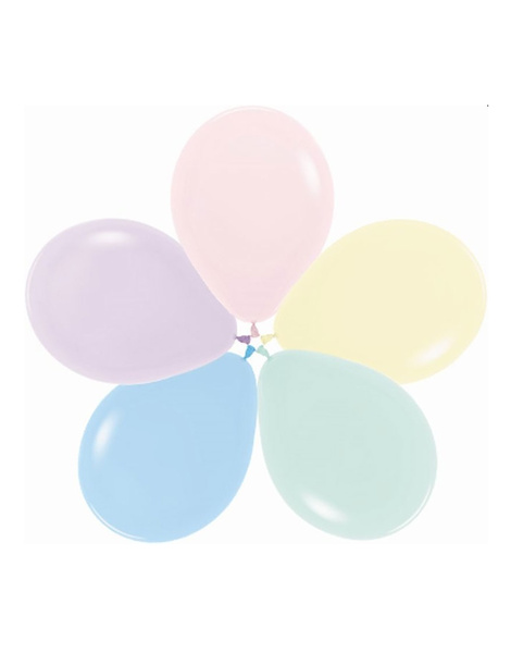 Bolsa 50 Globos latex Pastel Surt.30cms