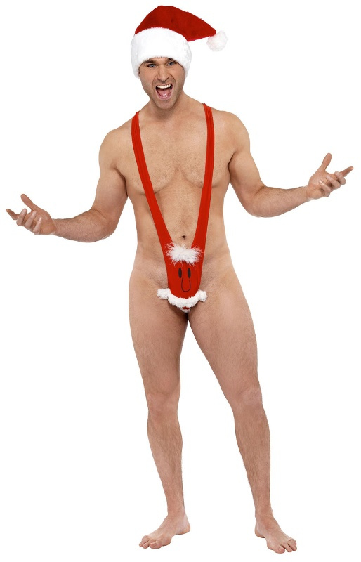 Biikini de Papa Noel para hombre