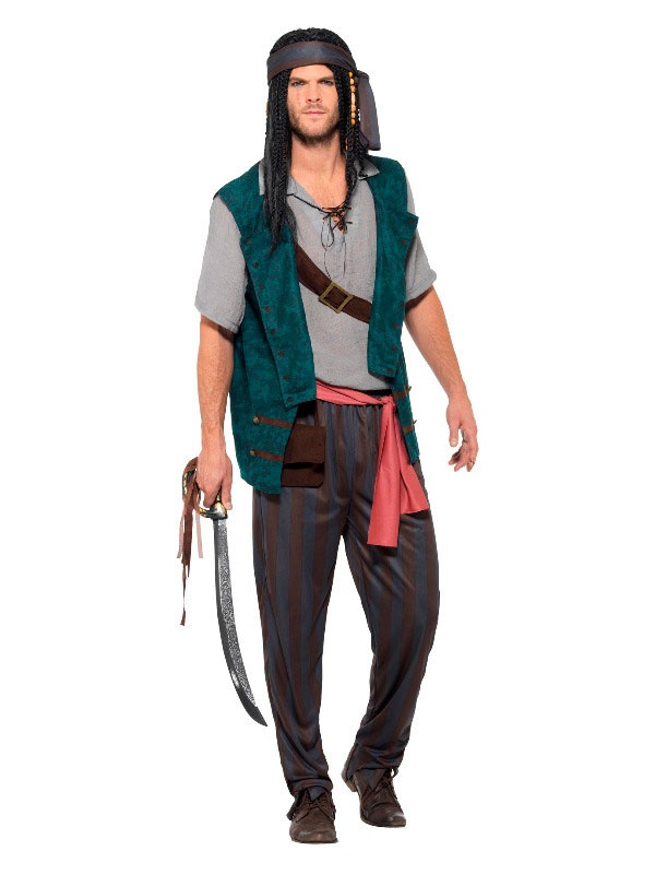 Disfraz Pirata verde para hombre