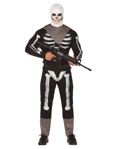 Fato de soldado esqueleto adulto