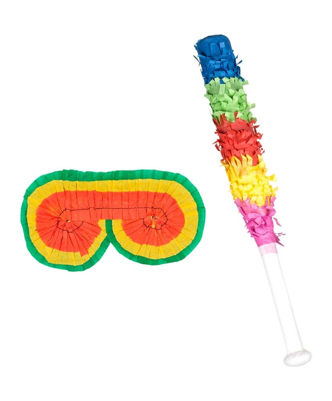 Set piñata :  palo + gafas 43 cm
