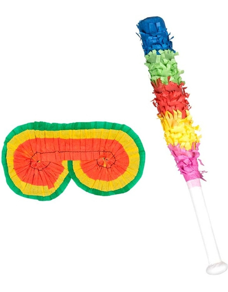 Set piñata :  palo + gafas 43 cm