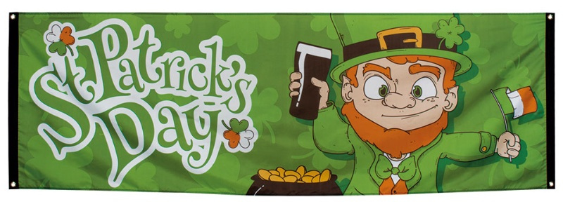 Banner poliéster San Patricio 74x220cms.