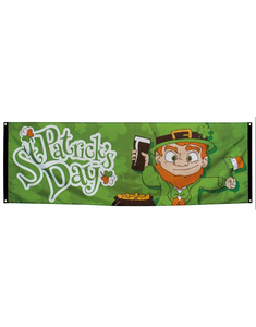 Banner poliéster San Patricio 74x220cms.
