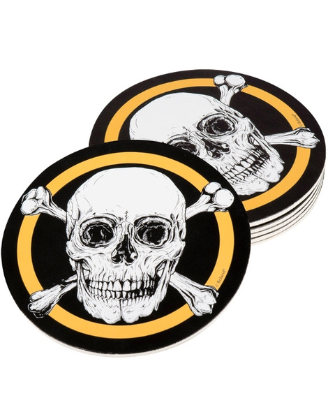 6 porta-copos de crânio 10 cms.