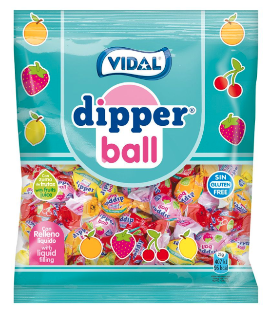Bola Dipper recheado 900 gr. vida