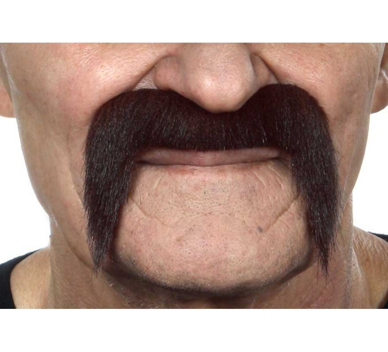 Bigote mejicano castaño deluxe