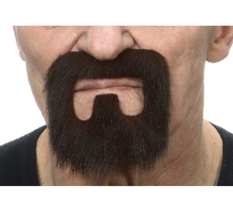 Barba con bigote morena deluxe