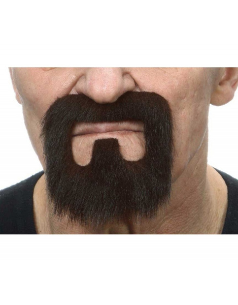 Barba con bigote morena deluxe