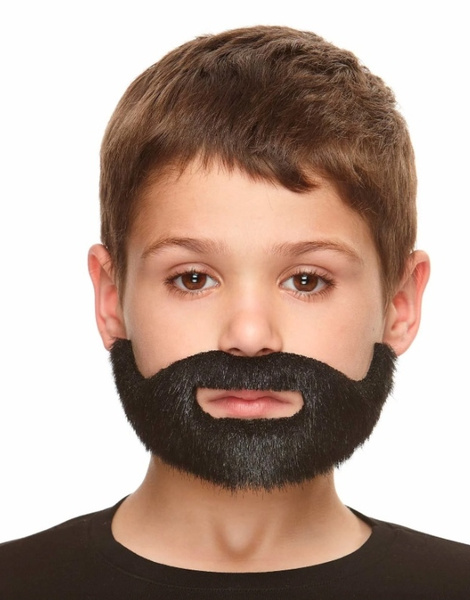 Barba y Bigote morena infantil deluxe