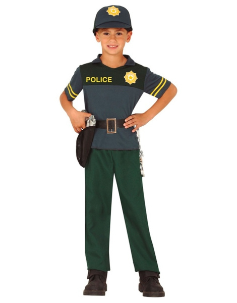 Disfraz policia verde Infantil.