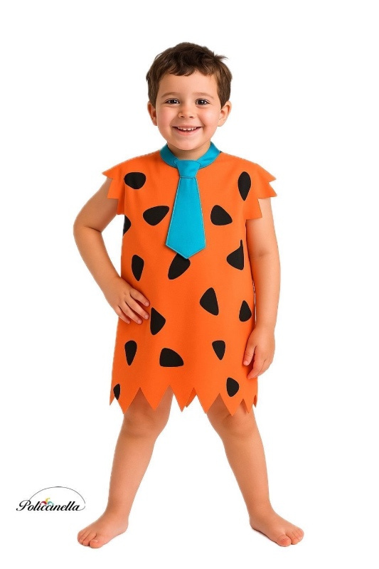 Fato de homem das cavernas laranja laranja